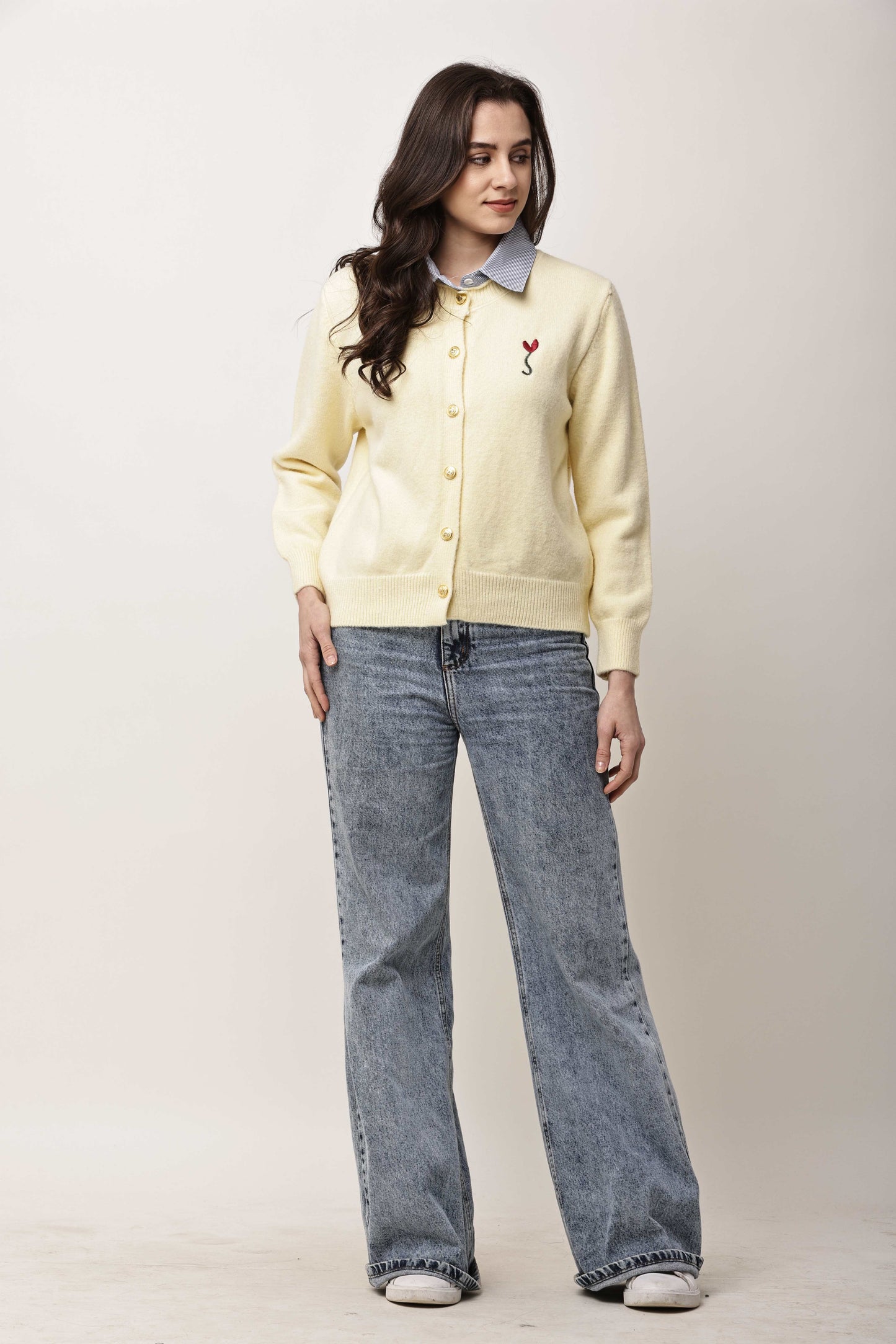 Korean Buttoned Knit Cardigan for Women | Minimal Winter Layering Top