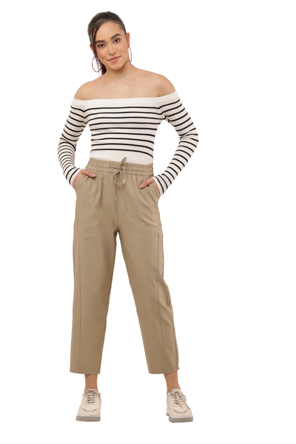 Women’s Korean Cotton Slim Fit Pant – Minimalist Casual Trousers
