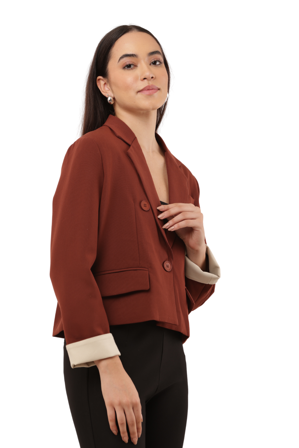 Women's Korean Style Single-Button Blazer