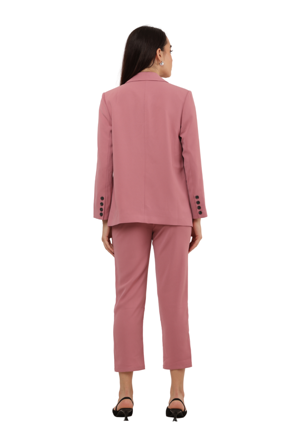 Striped Korean Co-ord Blazer & Pants Set for Women