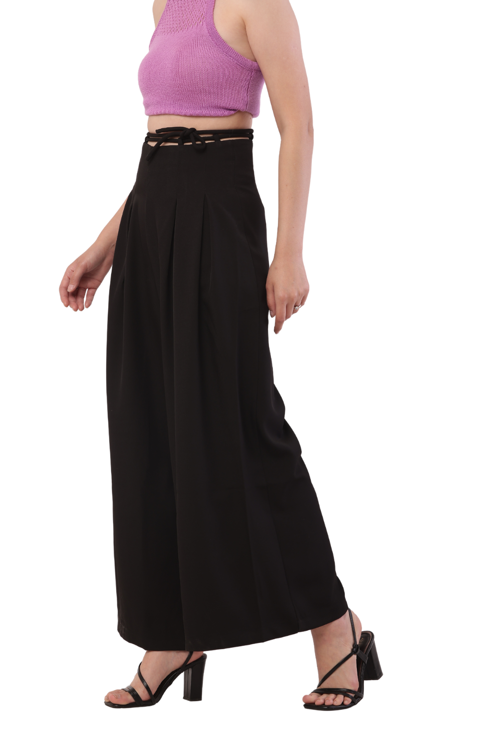 Korean Fashion Wide-Leg High-Waist Palazzo Pants for Women