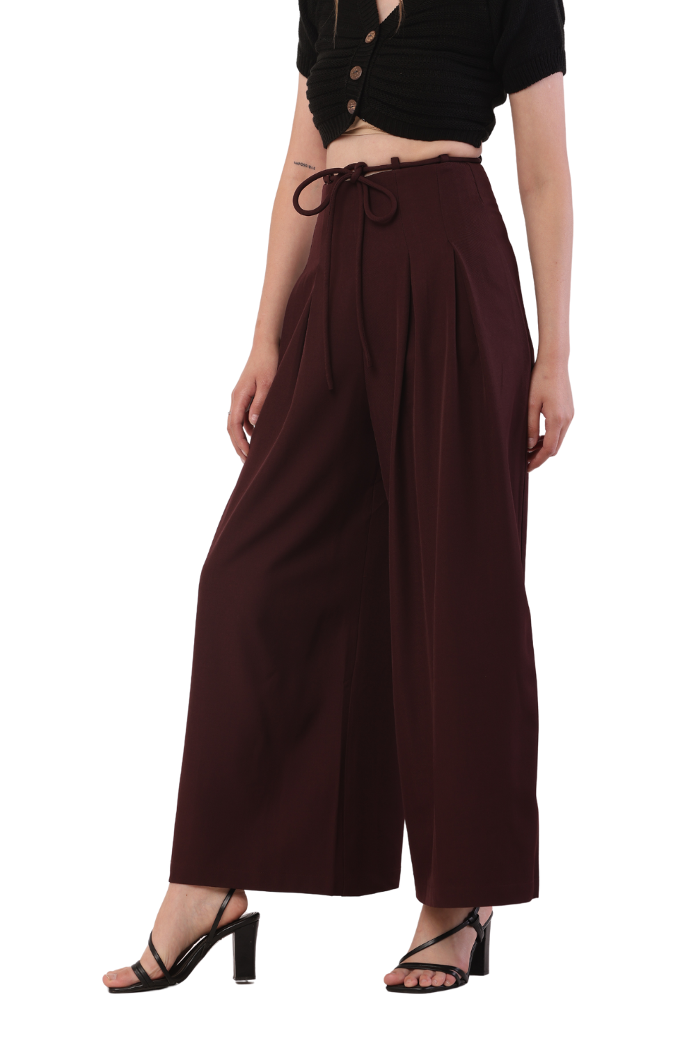 Korean Fashion Wide-Leg High-Waist Palazzo Pants for Women