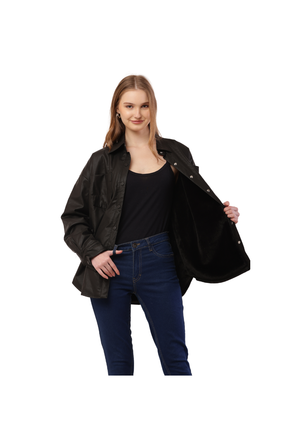 Edgy Oversized Shirt Outfit - Korean Street Style | Morus Alba