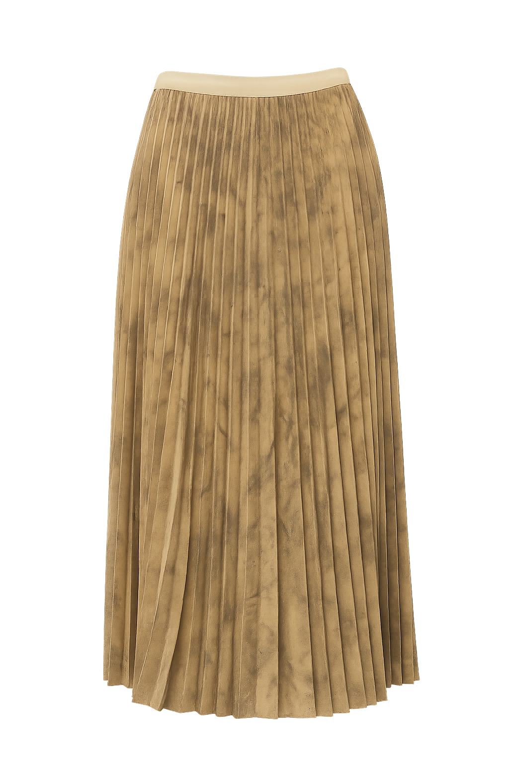 Elegant High-Waisted Pleated Midi Skirt for Women