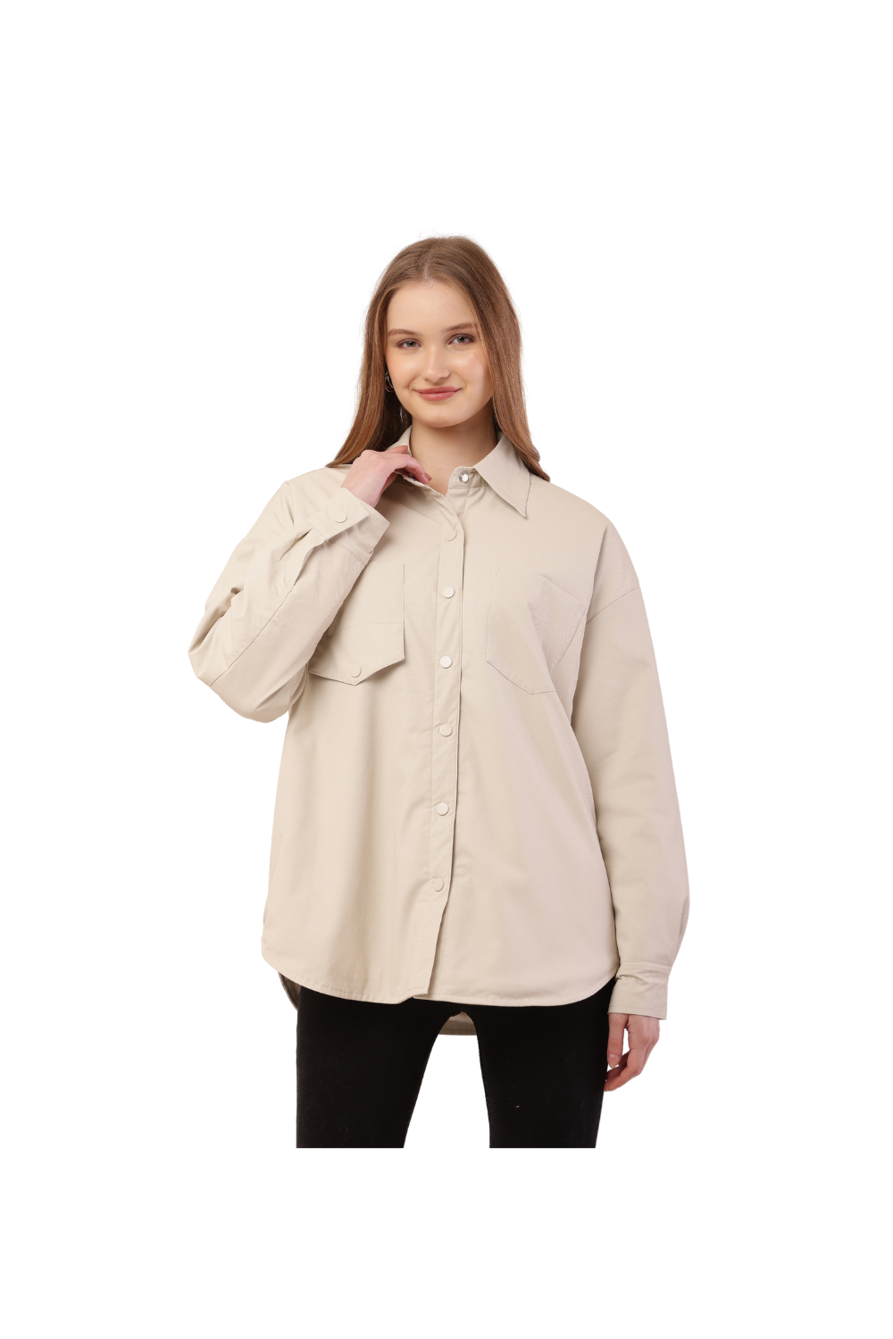 Edgy Oversized Shirt Outfit - Korean Street Style | Morus Alba