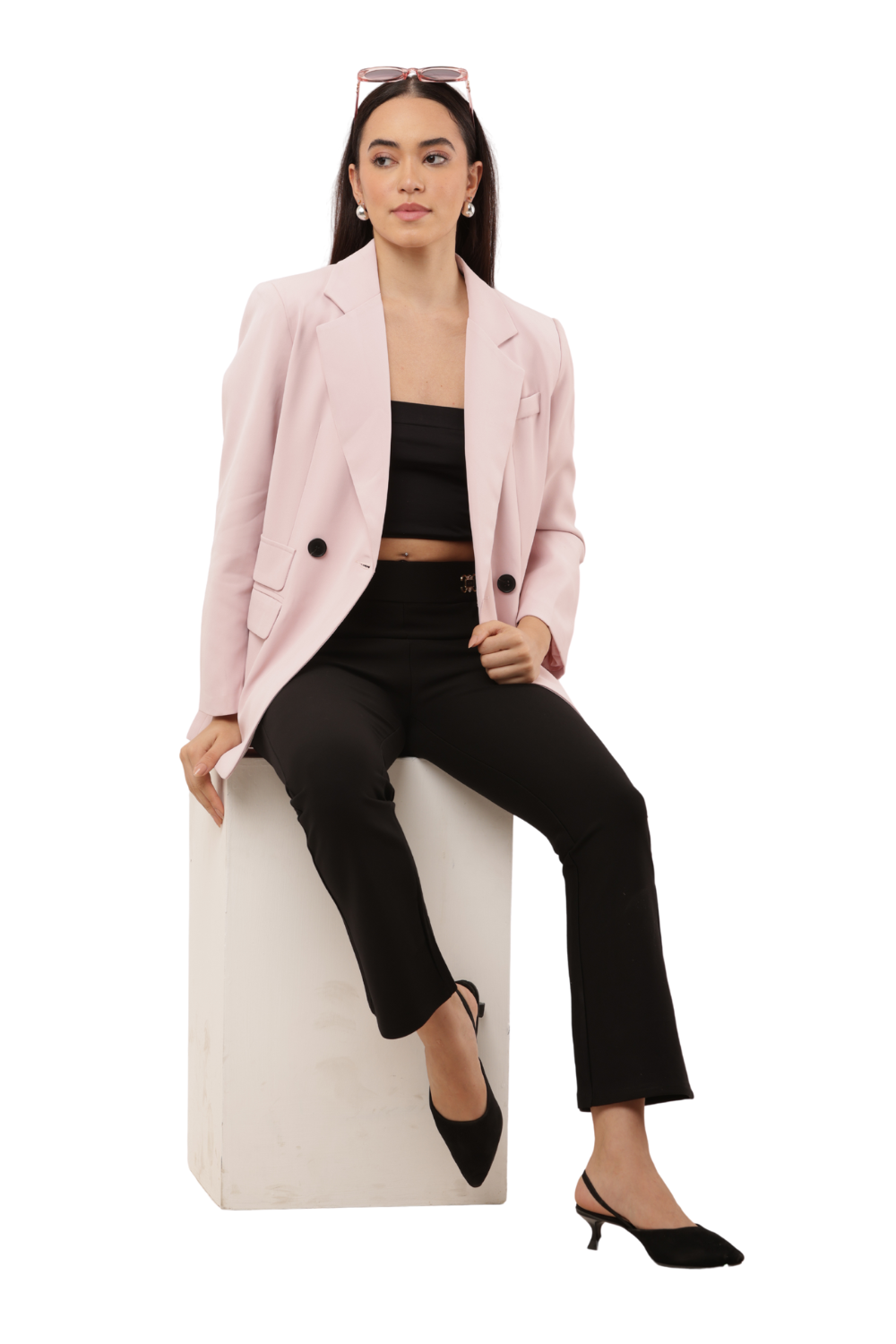 Women's Korean Style Single-Button Blazer