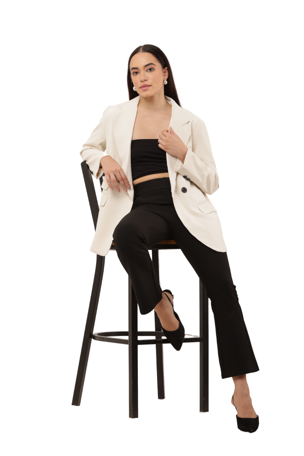Women's Korean Style Single-Button Blazer