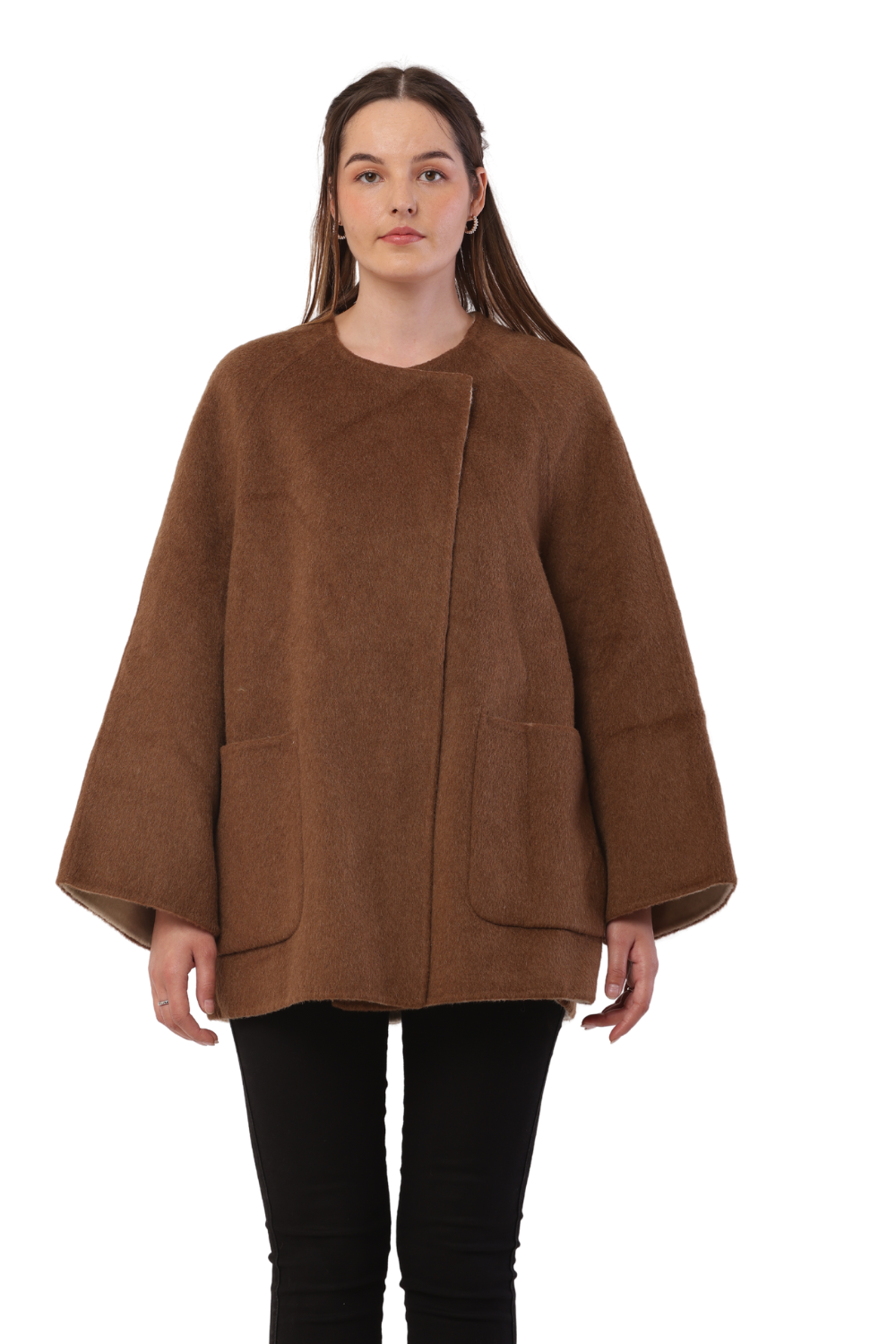 Chic Korean-Inspired Wool Jacket with Button Closure – Elegant & Trendy