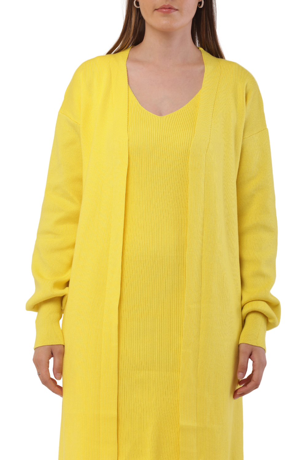 Korean-Inspired Knit Cardigan & Dress Set – Chic & Cozy Fashion