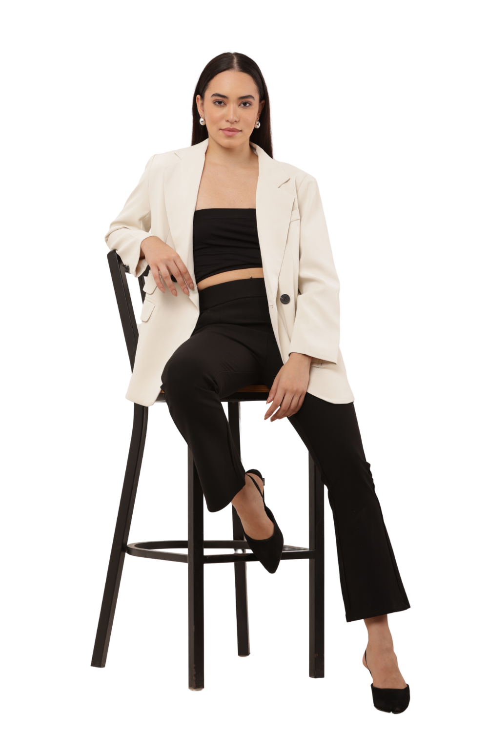 Women's Korean Style Single-Button Blazer