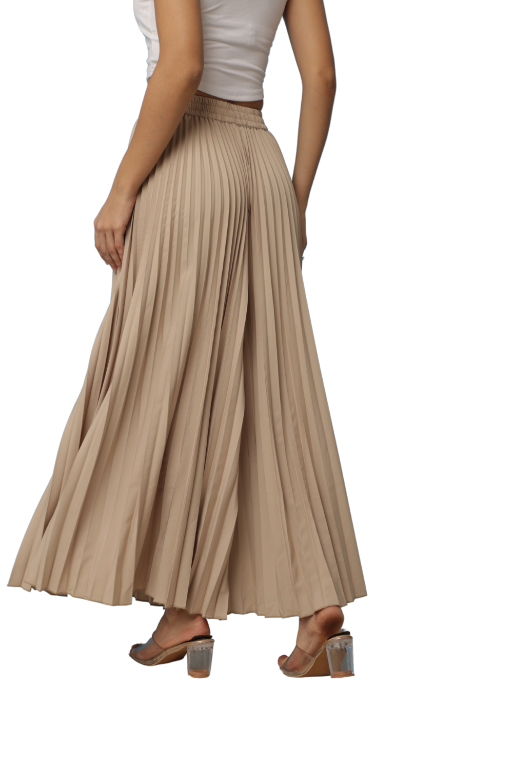Korean Fashion Pleated Wide-Leg Free Size Palazzo Pants for Women