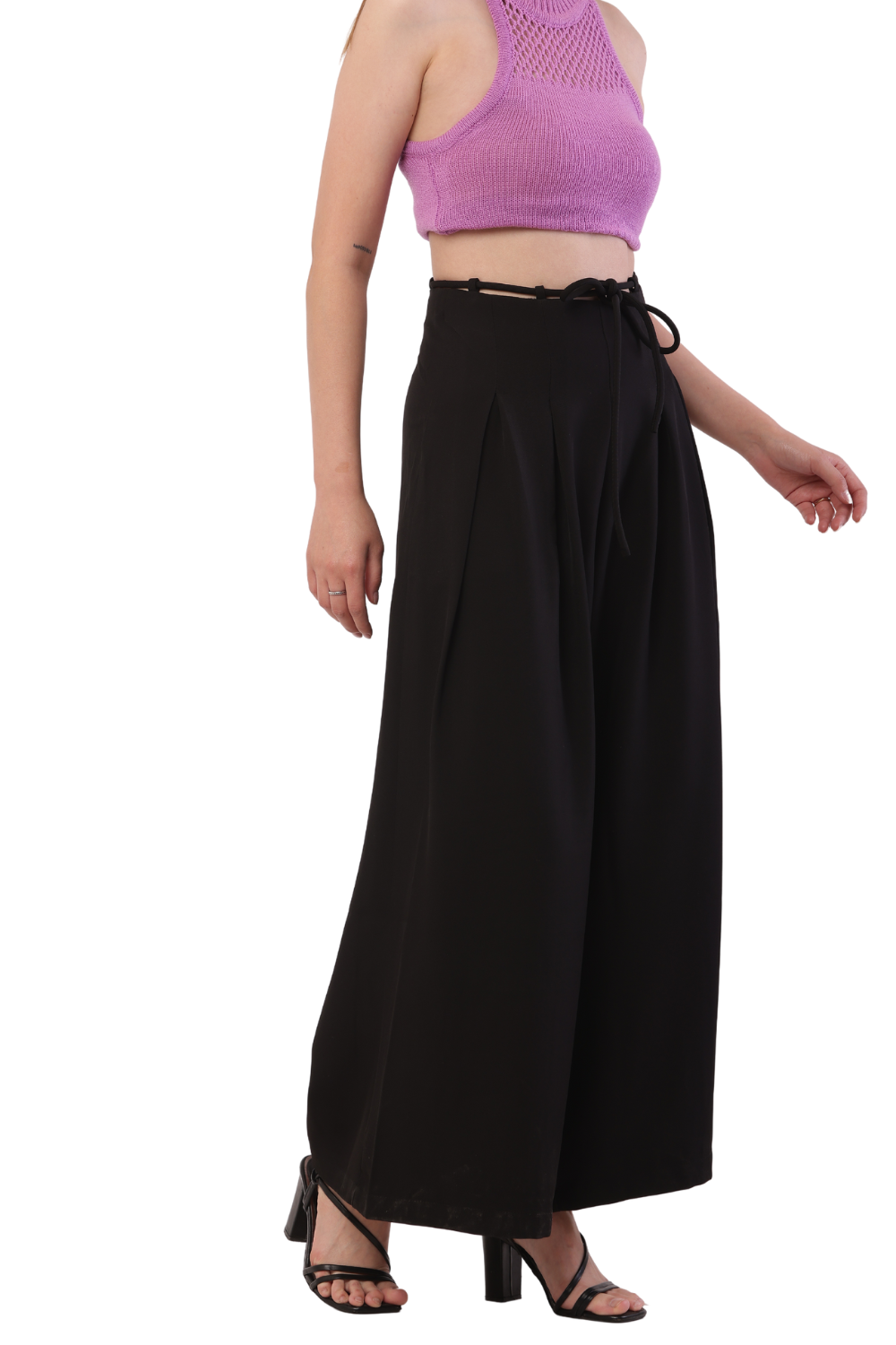 Korean Fashion Wide-Leg High-Waist Palazzo Pants for Women