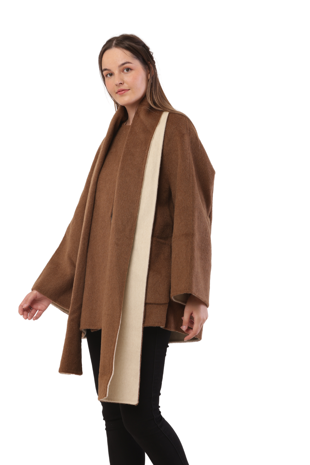Chic Korean-Inspired Wool Jacket with Button Closure – Elegant & Trendy