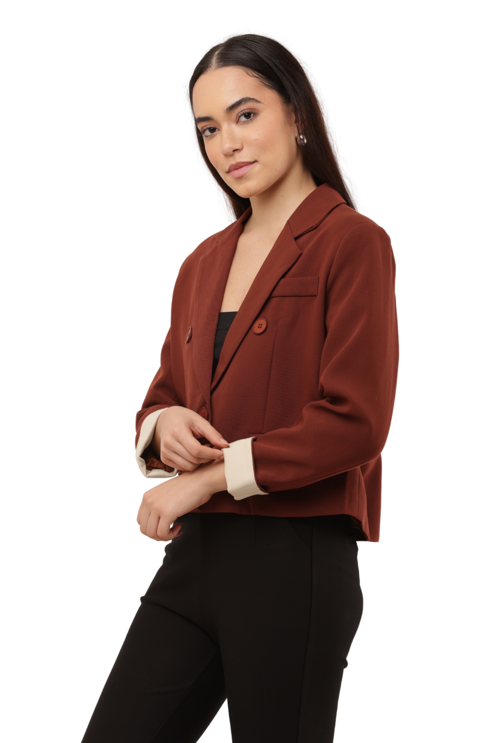 Women's Korean Style Single-Button Blazer