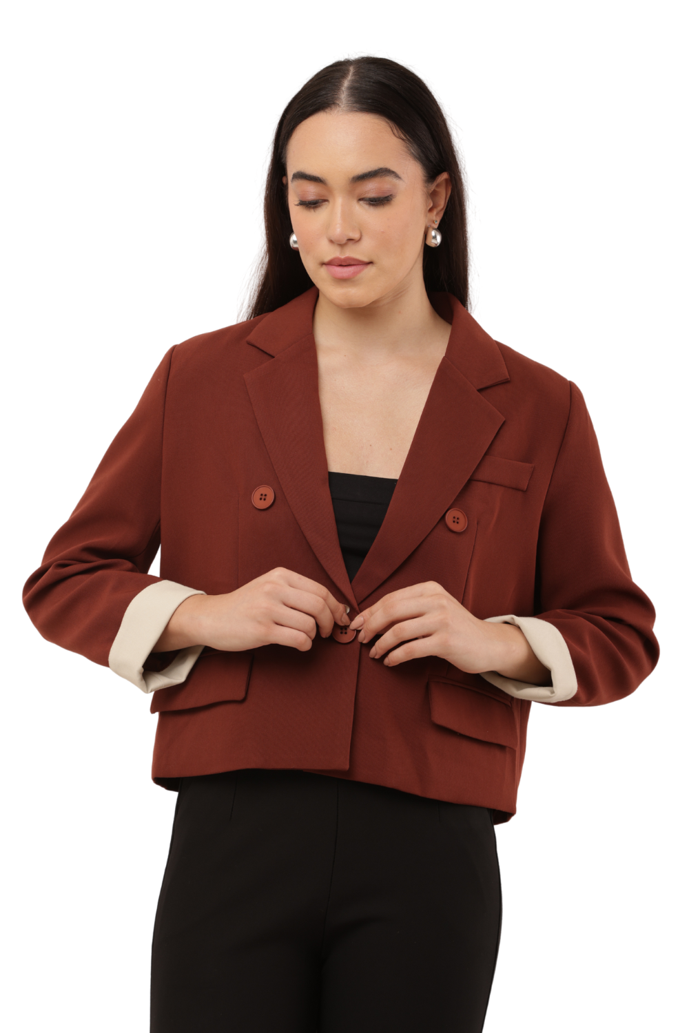 Women's Korean Style Single-Button Blazer