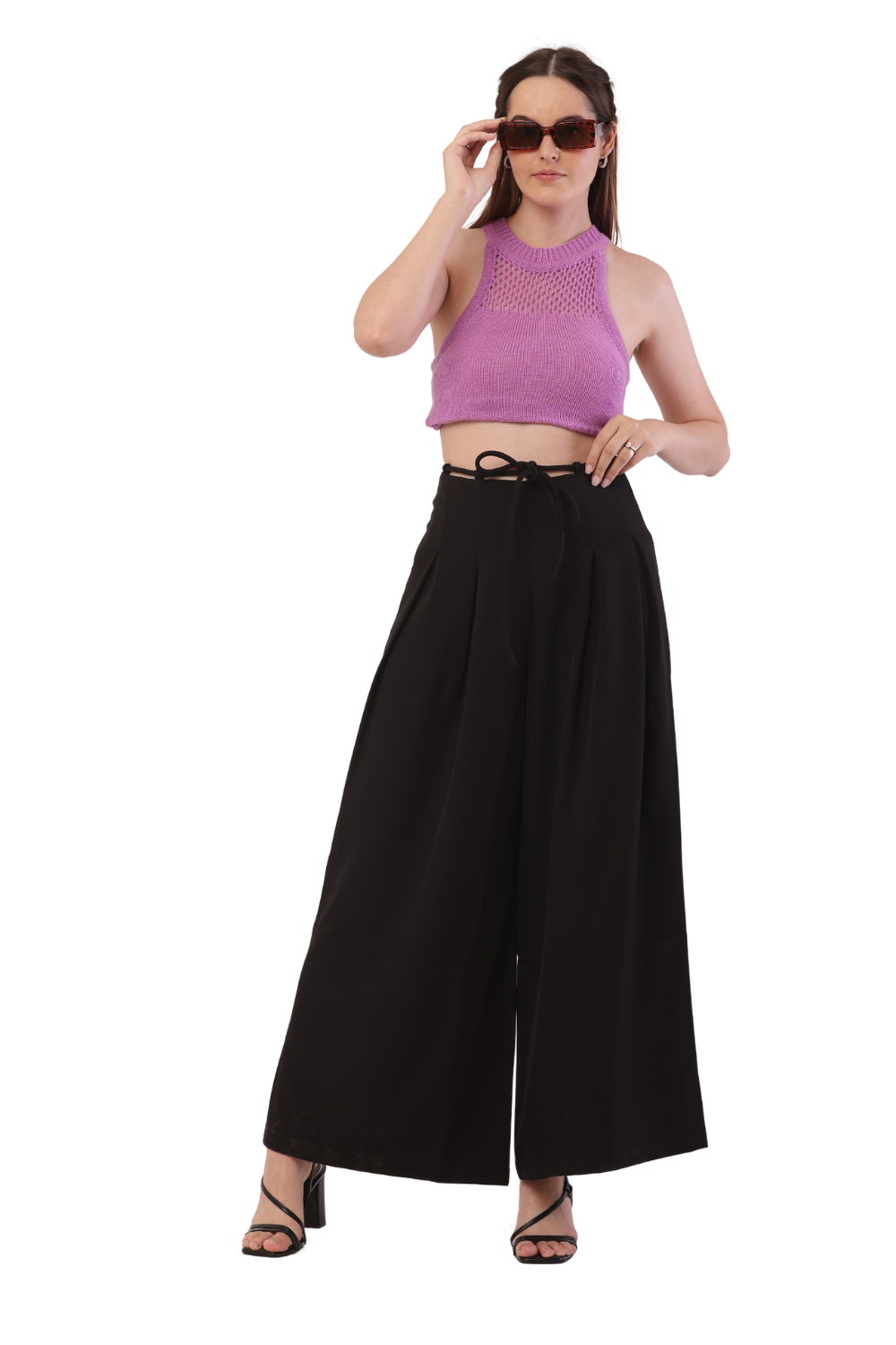 Korean Fashion Wide-Leg High-Waist Palazzo Pants for Women