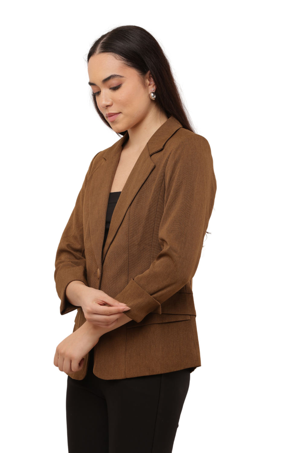 Women's Korean Style Single-Button Blazer