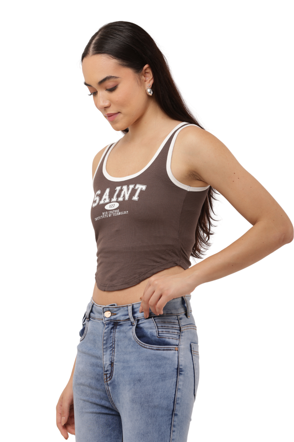 Women's Graphic Bodysuit Tank Top | Korean Fashion Streetwear