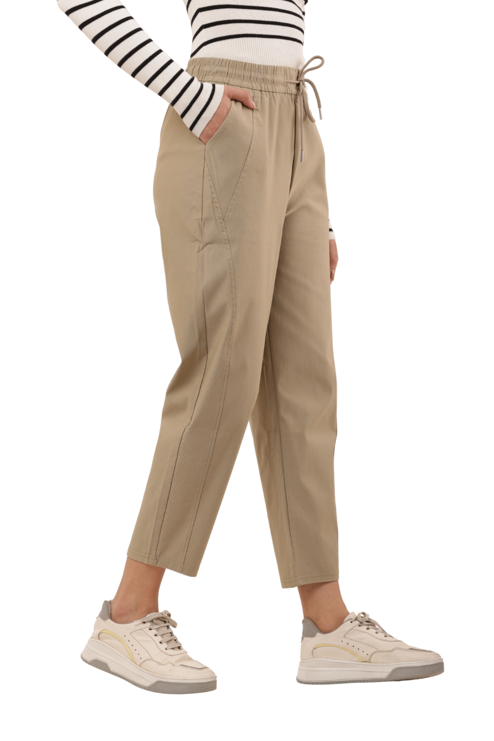 Women’s Korean Cotton Slim Fit Pant – Minimalist Casual Trousers