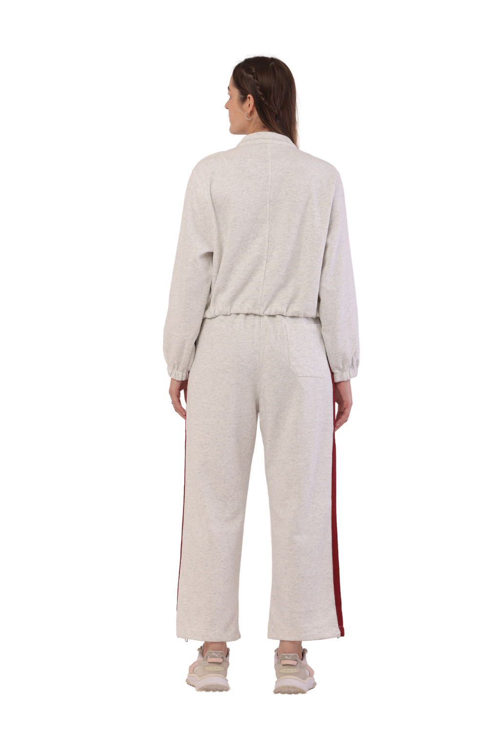 Trendy Korean Fashion Women's Tracksuit – Cropped Zip-Up & Joggers