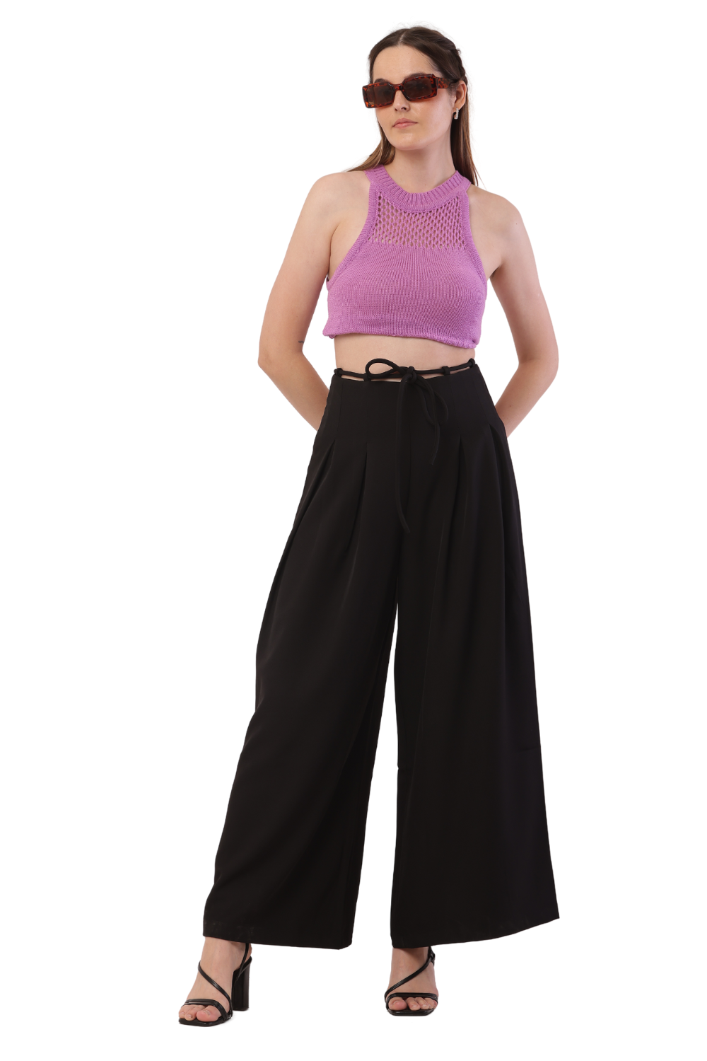 Korean Fashion Wide-Leg High-Waist Palazzo Pants for Women