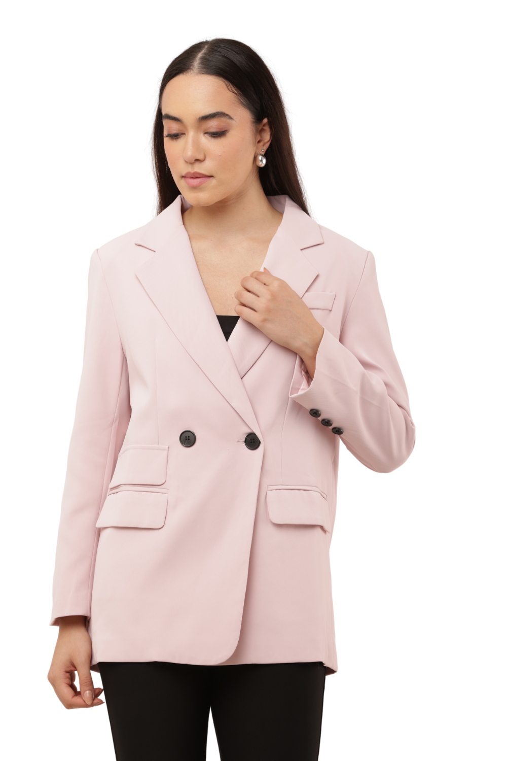 Women's Korean Style Single-Button Blazer