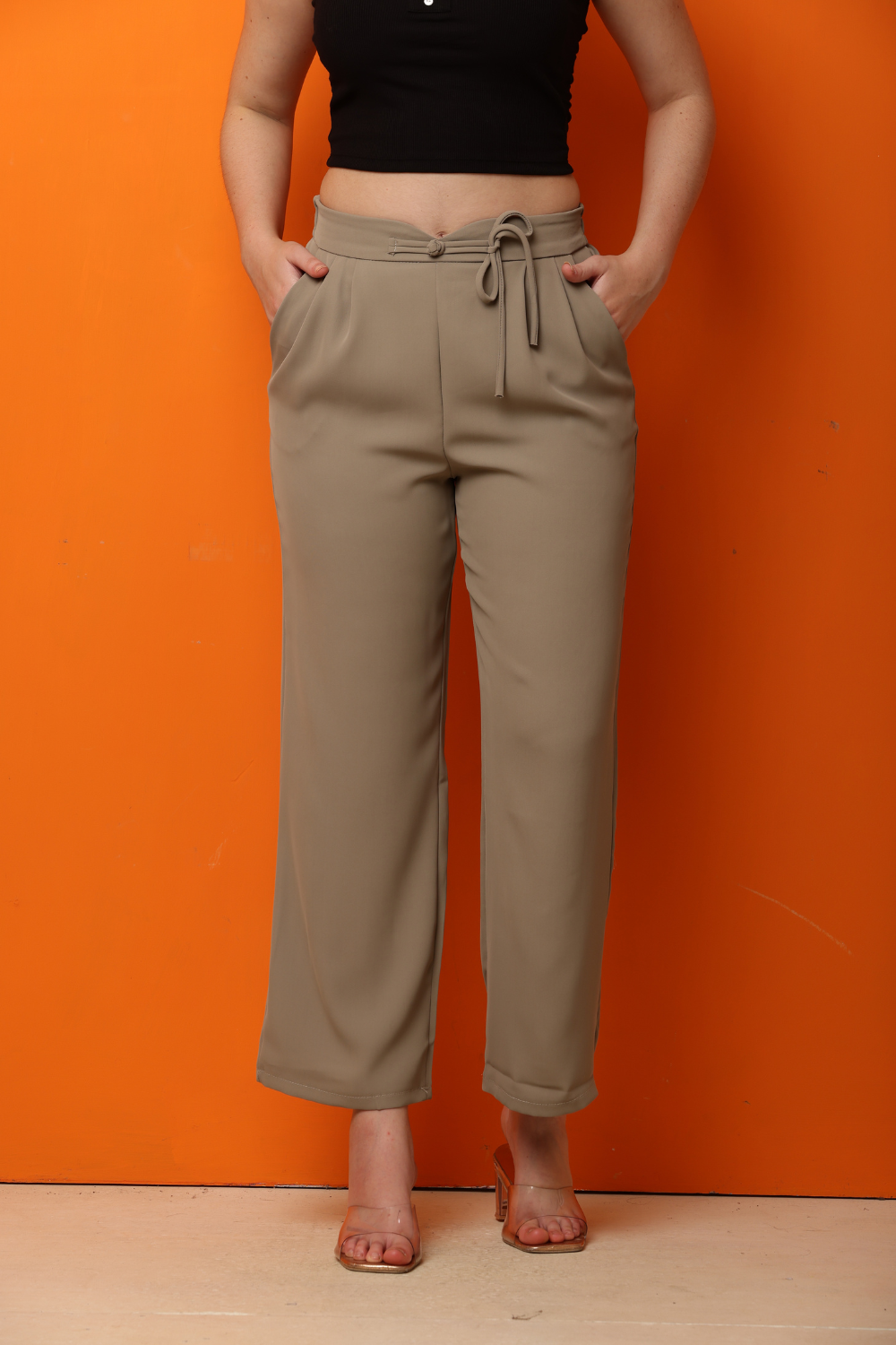 Elegant High-Waist Wide-Leg Korean Pants – Chic Korean Fashion