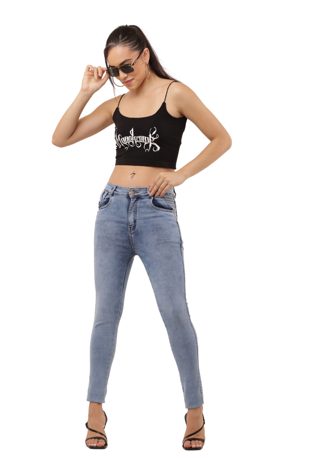 Monokrom Graphic Crop Cami Top – Korean Fashion Streetwear