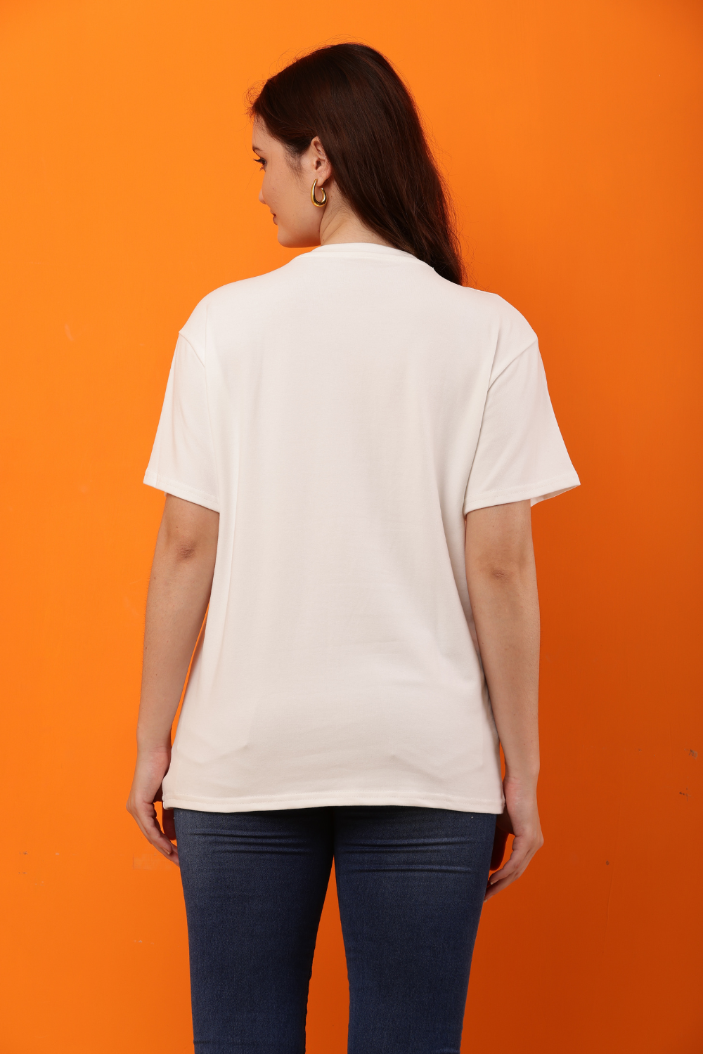 Korean Fashion White "ANGEL" Sequin Embellished T-Shirt for Women
