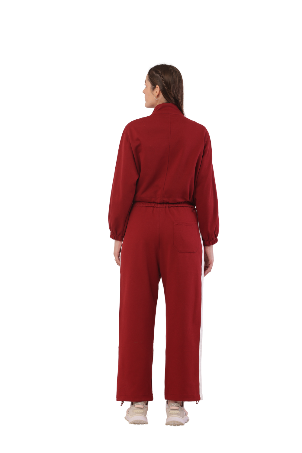 Trendy Korean Fashion Women's Tracksuit – Cropped Zip-Up & Joggers