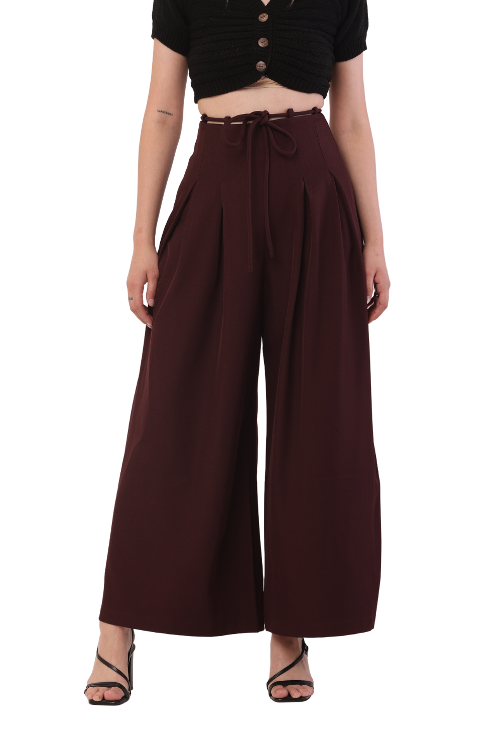 Korean Fashion Wide-Leg High-Waist Palazzo Pants for Women