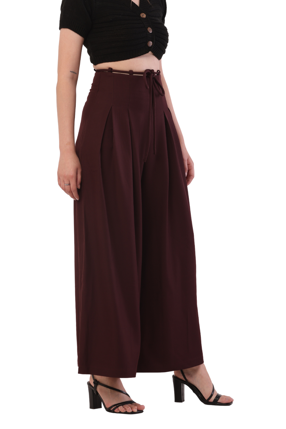 Korean Fashion Wide-Leg High-Waist Palazzo Pants for Women