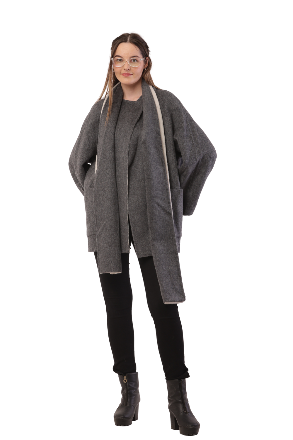 Chic Korean-Inspired Wool Jacket with Button Closure – Elegant & Trendy