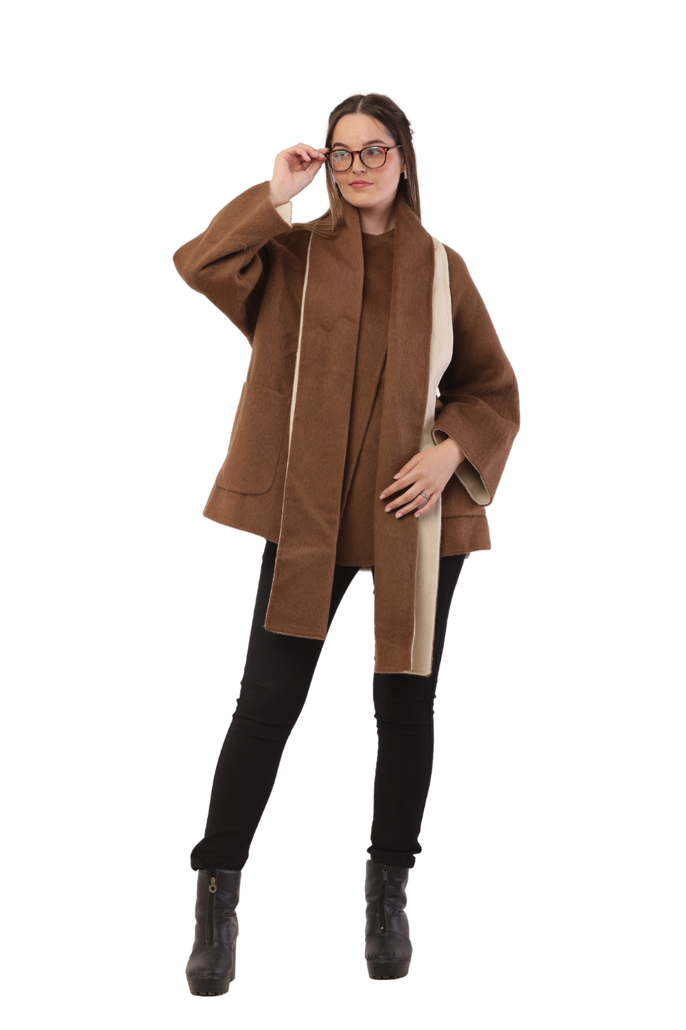 Chic Korean-Inspired Wool Jacket with Button Closure – Elegant & Trendy