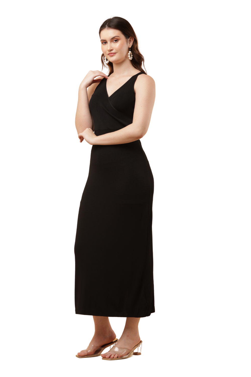 Elegant Korean Bodycon Dress – Criss-Cross Back Free Size | Korean Fashion Staple