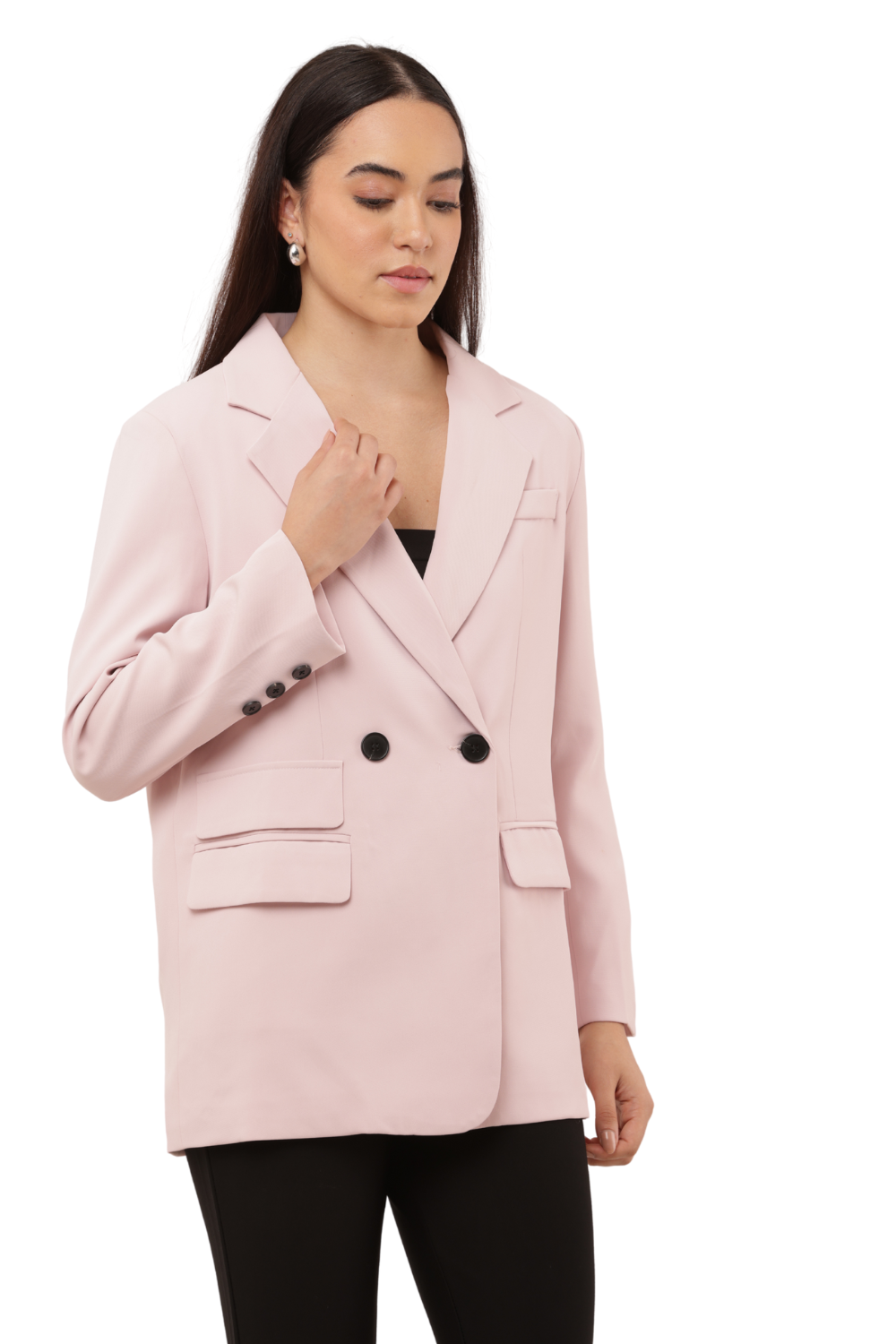 Women's Korean Style Single-Button Blazer