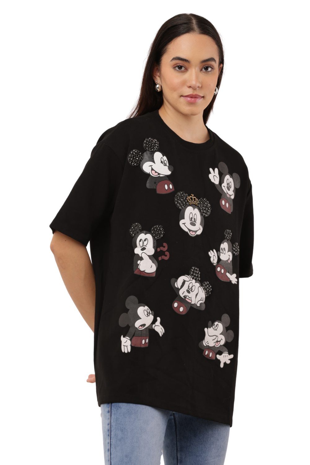 Oversized Cartoon Character Graphic T-Shirt Free Size – Korean Fashion Casual