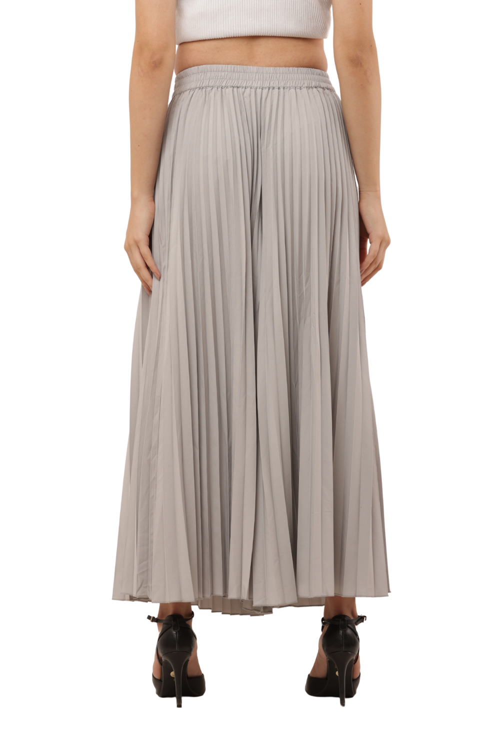 Korean Fashion Pleated Wide-Leg Free Size Palazzo Pants for Women