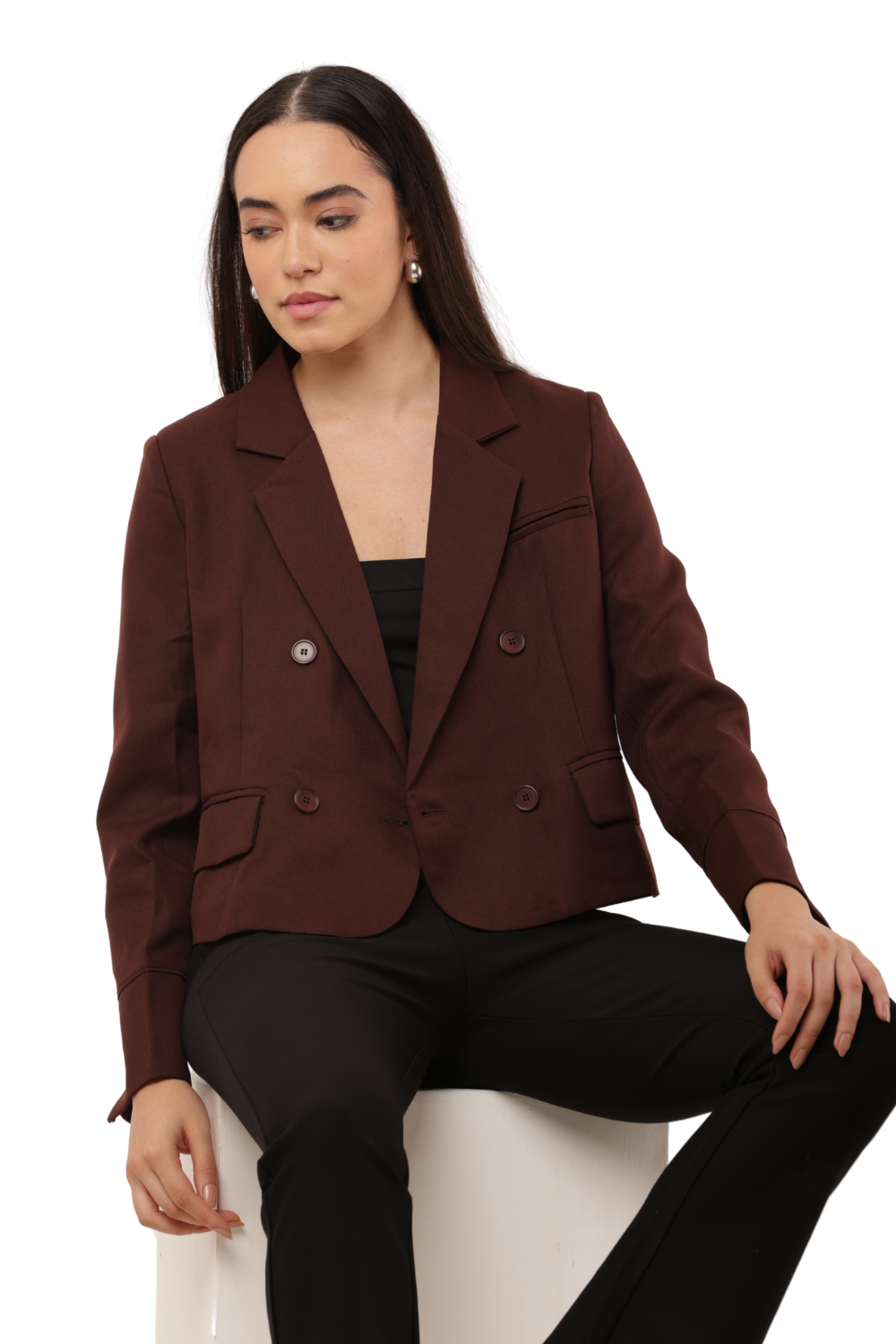Women's Korean Style Single-Button Blazer