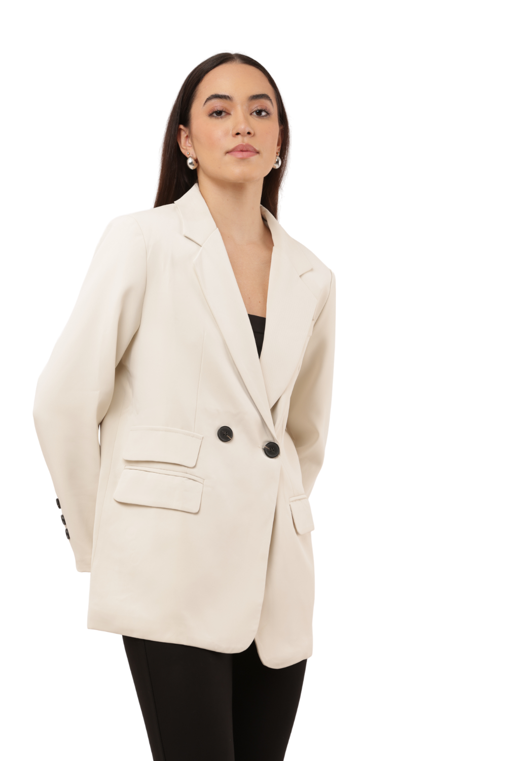 Women's Korean Style Single-Button Blazer