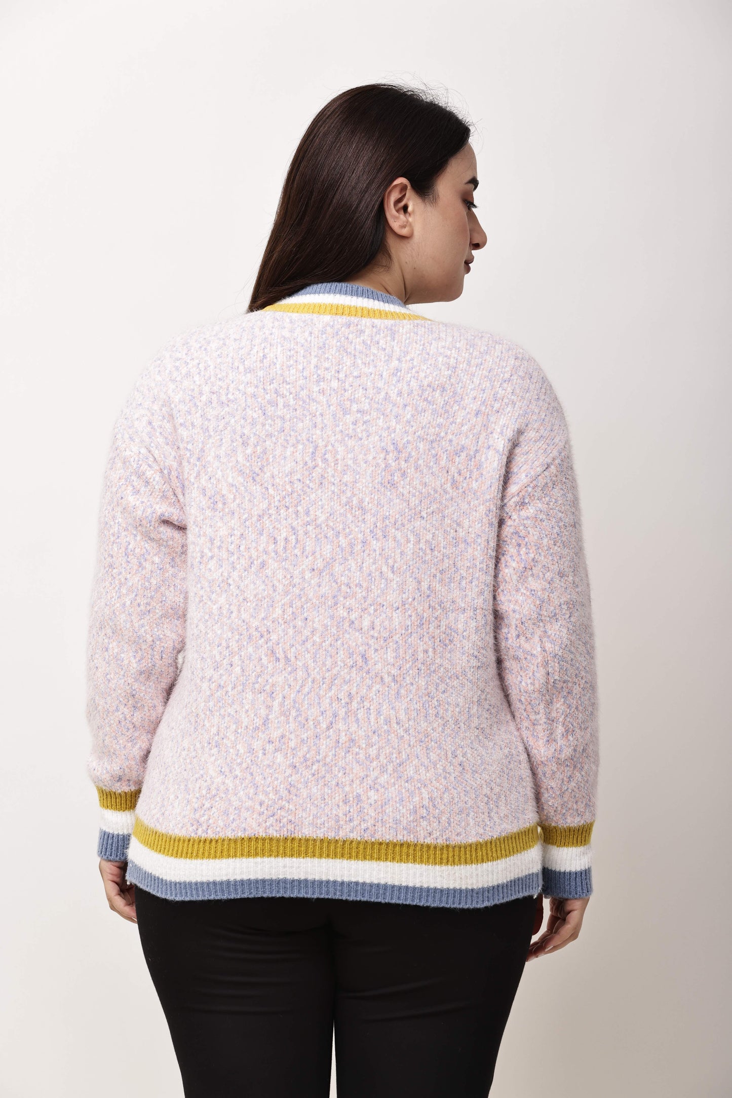 Women Textured Knit Button-Down Cardigan