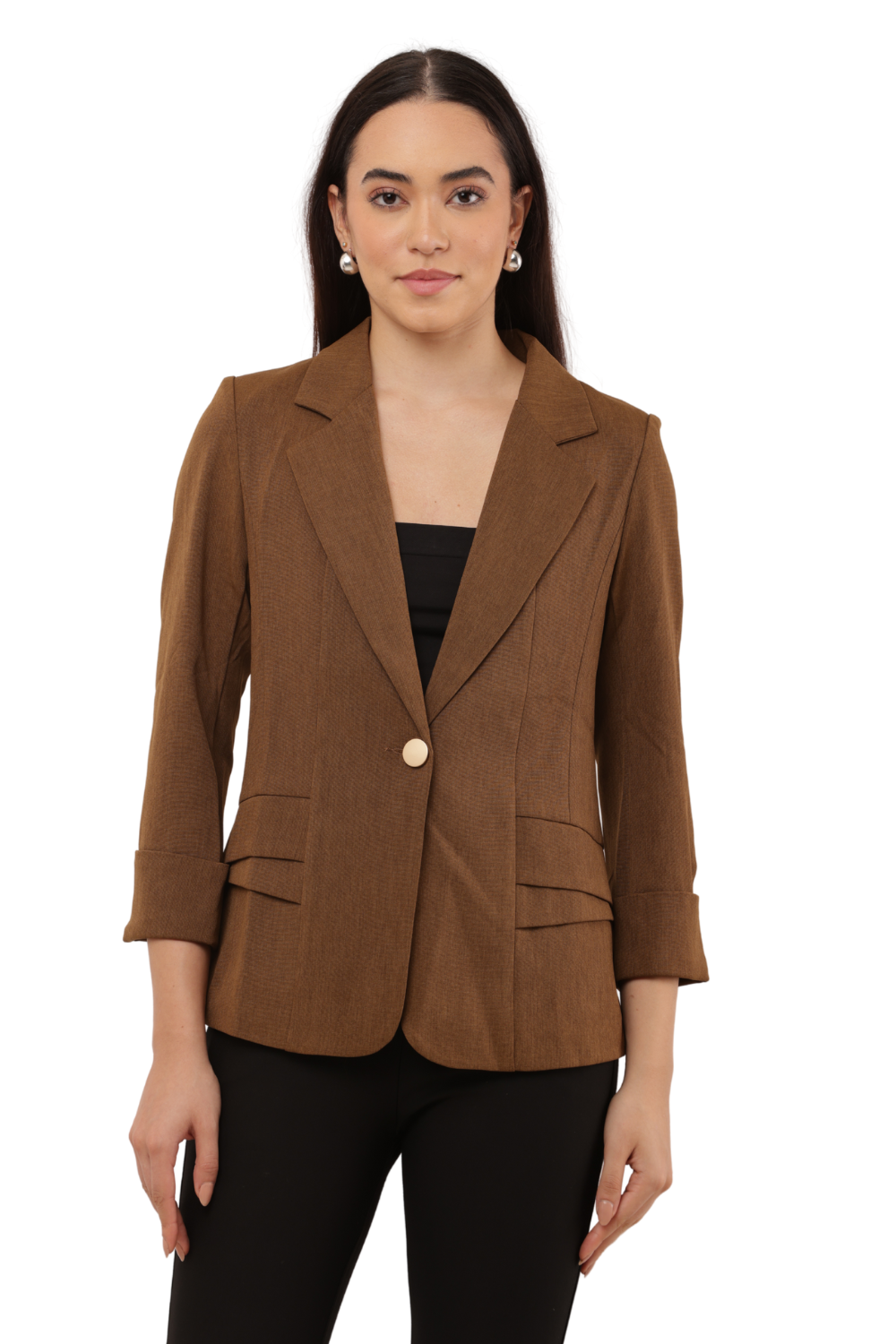 Women's Korean Style Single-Button Blazer