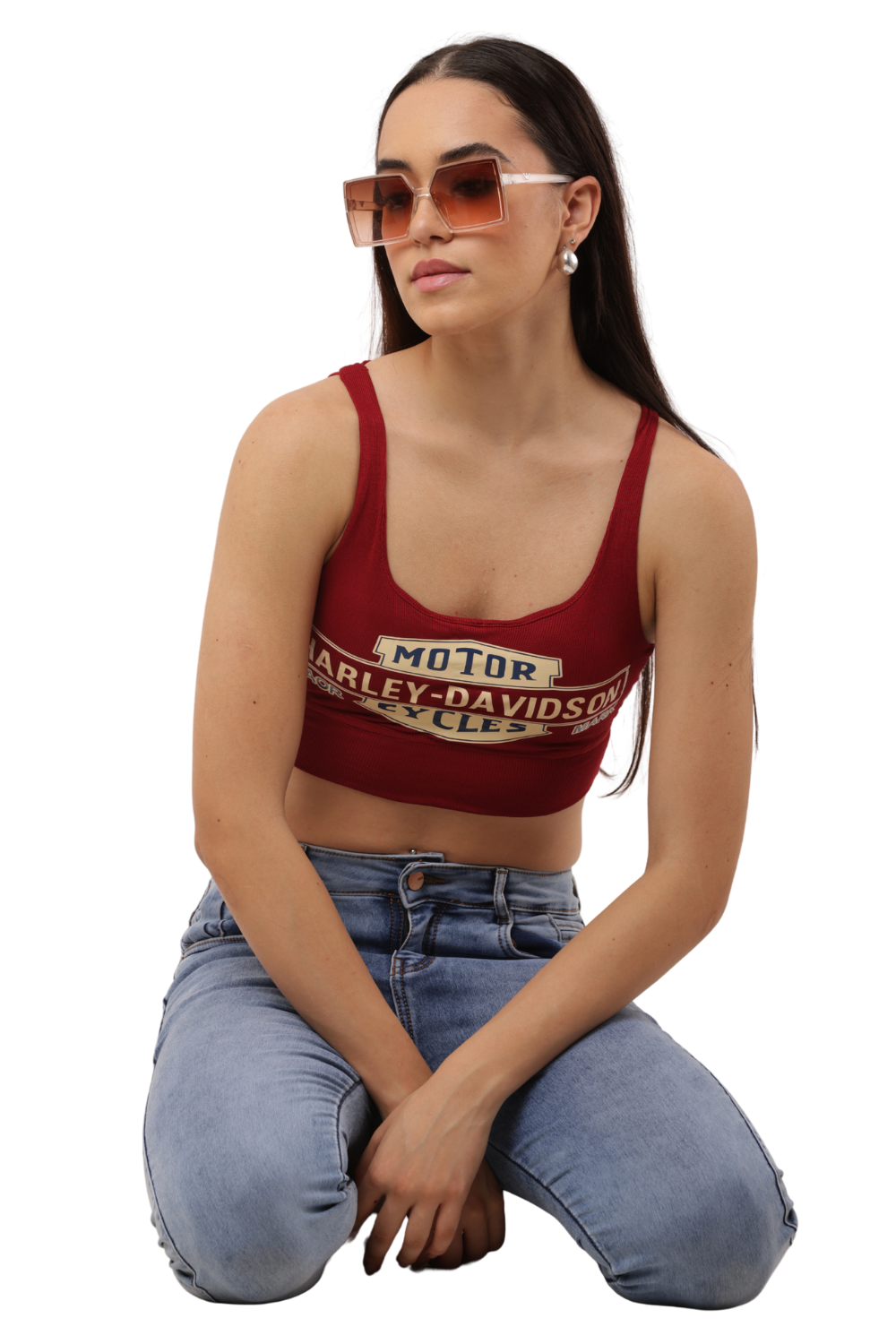 Graphic Print Crop Tank Top Free Size with Vintage Vibes