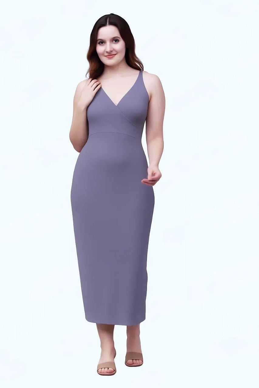 Elegant Korean Bodycon Dress – Criss-Cross Back Free Size | Korean Fashion Staple