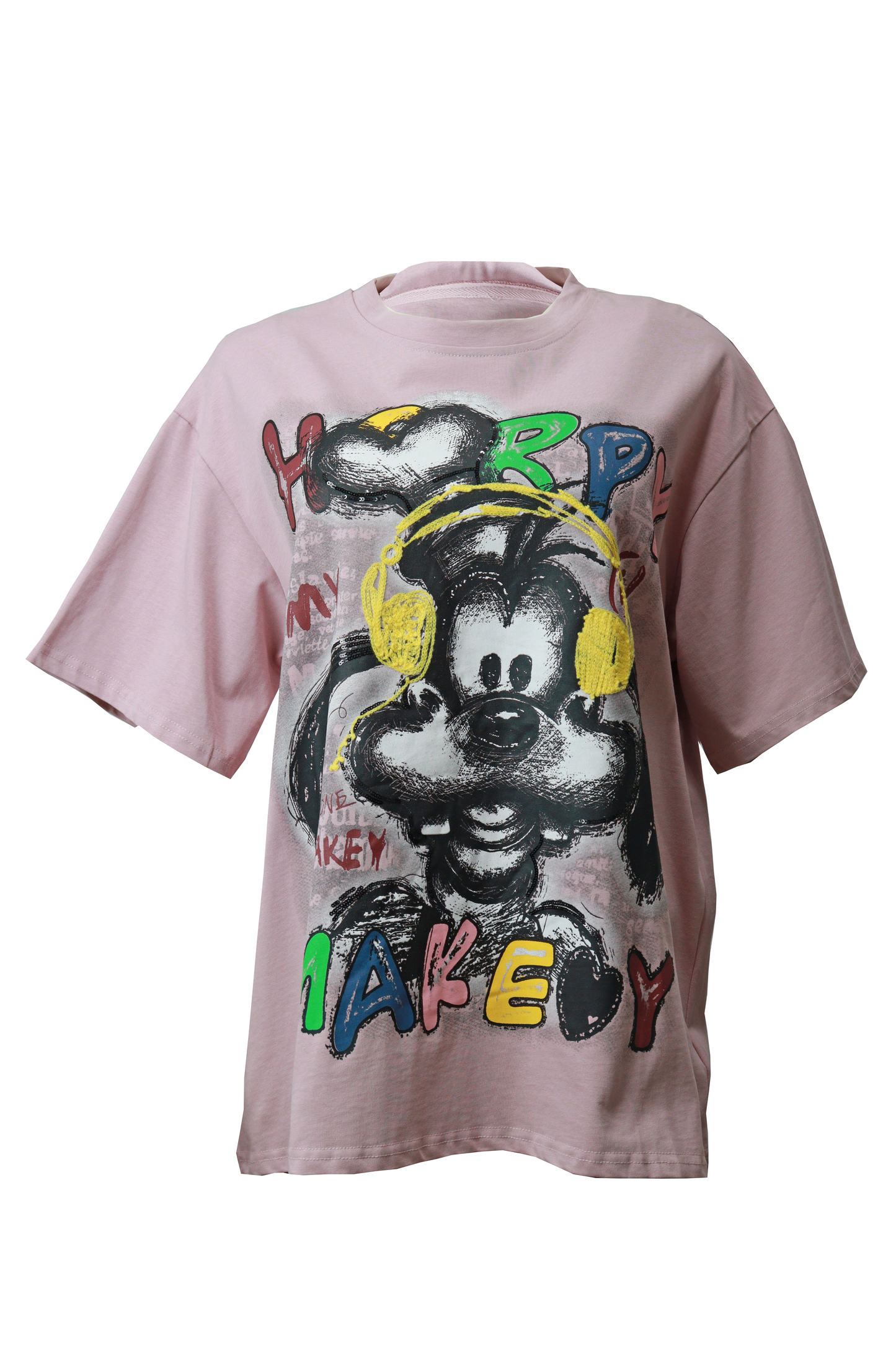 Oversized Cartoon Print Korean T-Shirt Free Size – Trendy Korean Clothes & Fashion