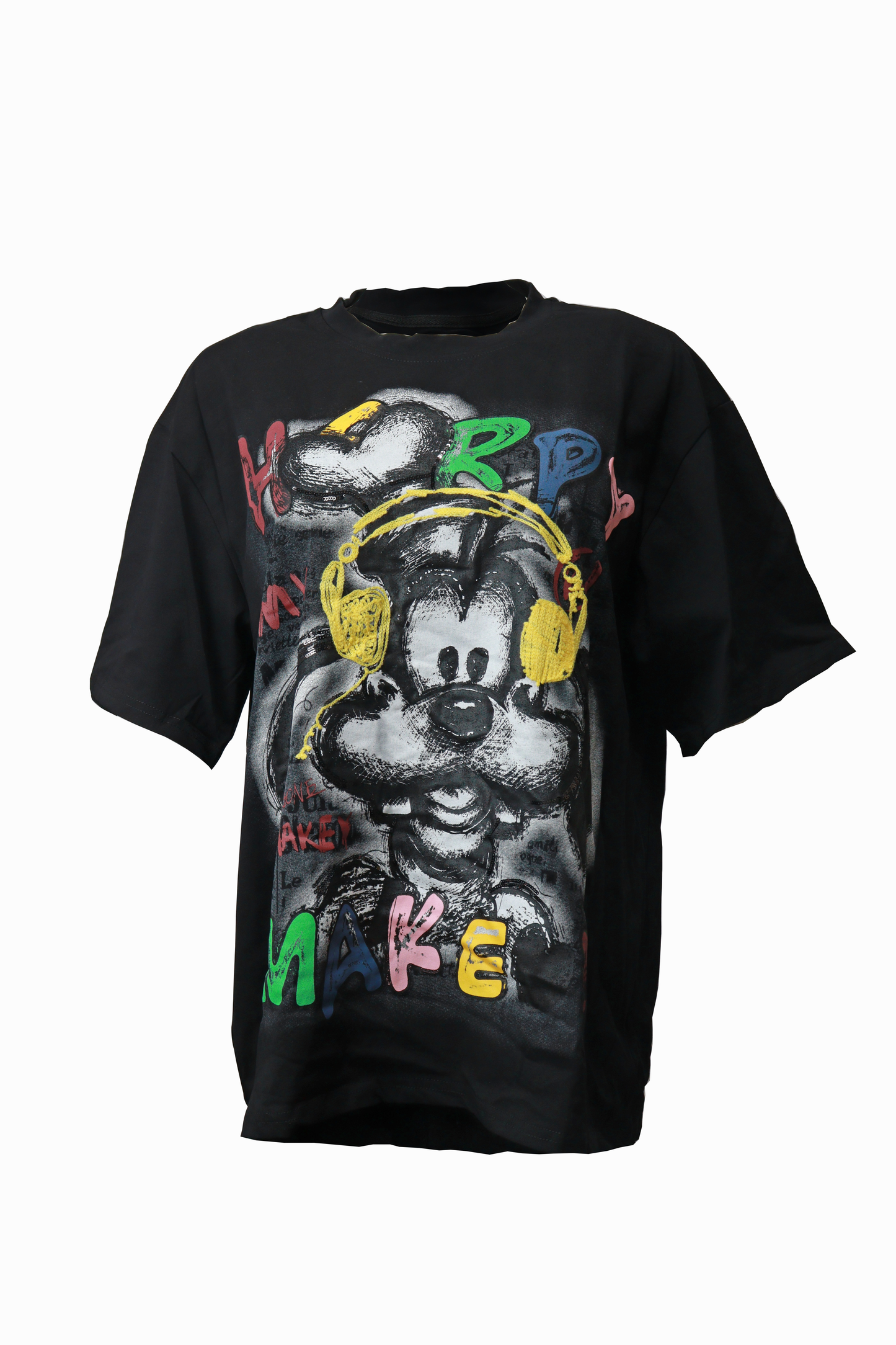Oversized Cartoon Print Korean T-Shirt Free Size – Trendy Korean Clothes & Fashion