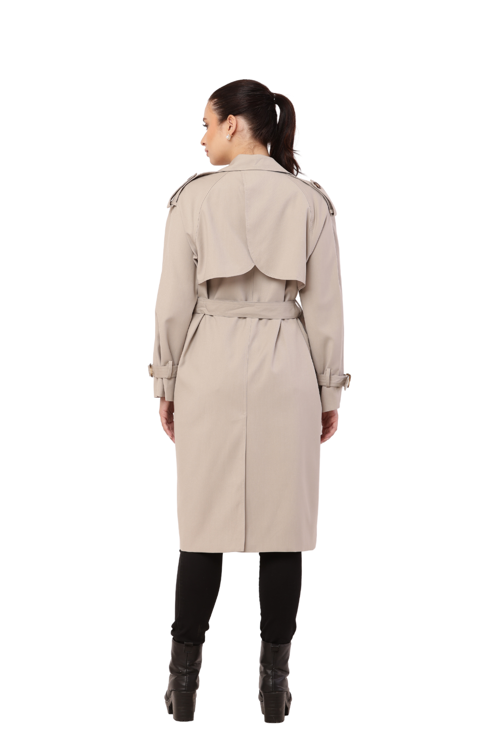 Korean-style Double-Breasted Trench Coat for Women- Classic and Stylish Outwear