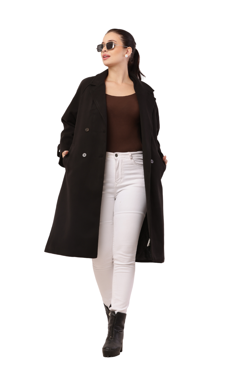 Single-breasted wool coat for women - Elegant & Warm Outwear