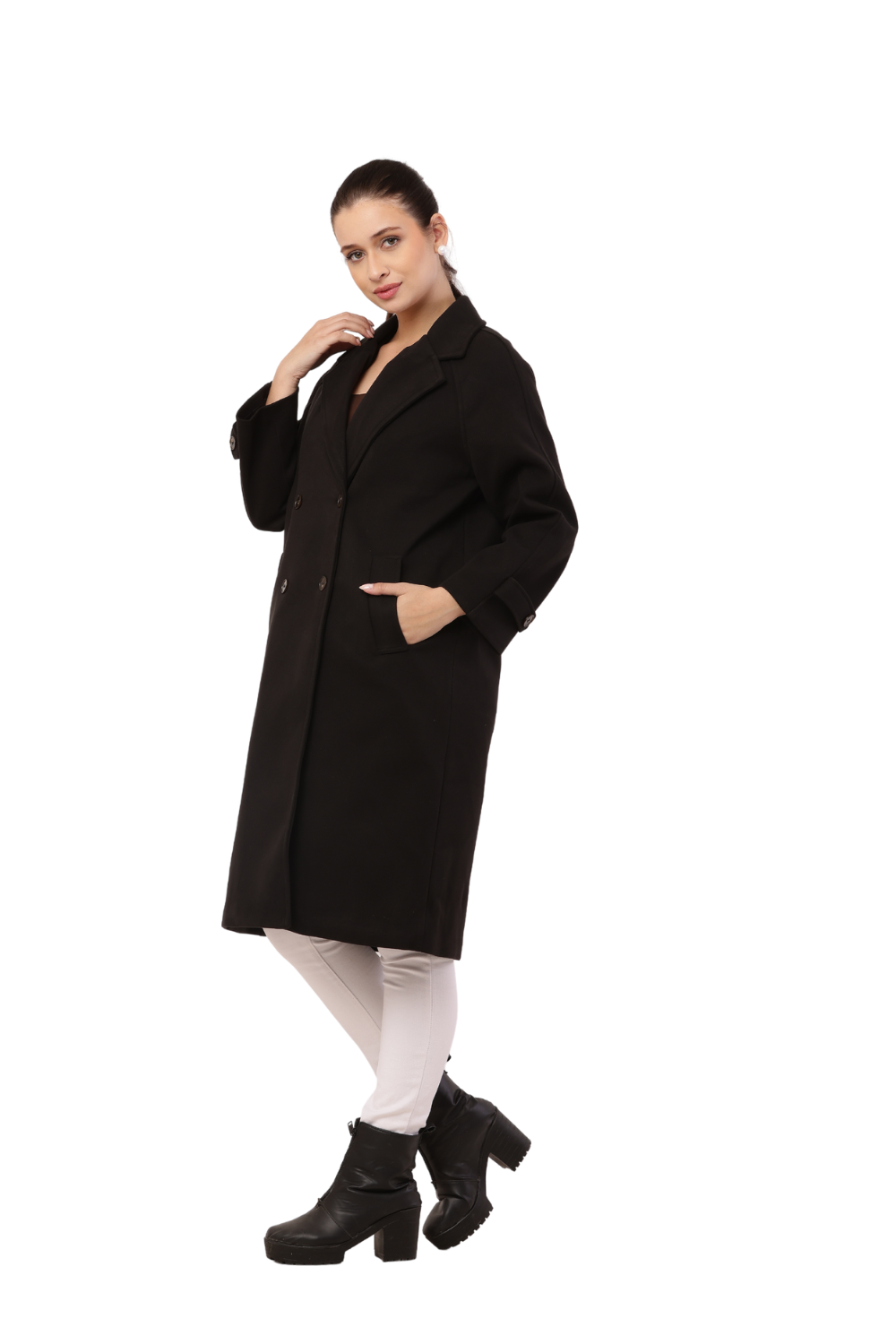 Single-breasted wool coat for women - Elegant & Warm Outwear