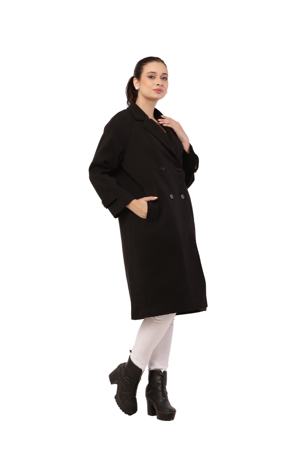 Single-breasted wool coat for women - Elegant & Warm Outwear